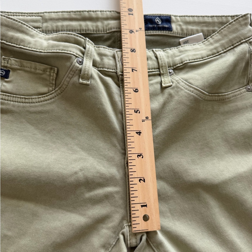 AG Adriano Goldschmied Olive Green Skinny Jeans Size 26 Stretch Mid Rise  Denim - Picture 15 of 16